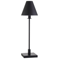 Hudson&Canal Clement 28" Tall Table Lamp with Metal Shade - Blackened Bronze/Blackened Bronze-Elegant modern design for your living room, workspace, or bedside table