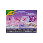 Crayola K-Pop Demon Hunters Sketch & Colour Art Kit-This creative kit includes 10 colouring pages, 3 posters, 2 sticker sheets, 20 Super Tip markers, 10 Twistable coloured pencils, and 1 sketchbook for hours of artistic exploration