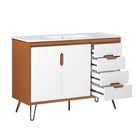 Modway Energize 48" Bathroom Vanity - Cherry/White-MDF and Particleboard Construction