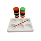 DBLG Imports Paint Pot Holder with 6 Wells-Ideal tray to hold tempera blocks
