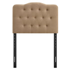 Modway Annabel Premium Linen Blend Twin Headboard - Almond-Dense Foam Padded Headboard