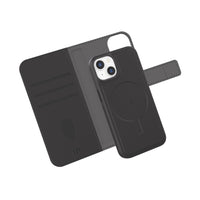 LBT 2-in-1 Switch Wallet MagSafe folio Case For iPhone 15 Plus - Black-Easily access your cards with convenience