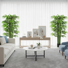 HOMCOM 5.3' Artificial Bamboo Tree for Indoor Home Decor - Green - 2 Pack-Materials: PE 
