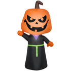 GEMMY Airblown Inflatable Halloween Pumpkin Head Reaper - 42"-Lights up with bright, energy-efficient LED light