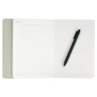 Gry Mattr Notebook with Pen - 5" x 8" - Lined - 100 Sheets - Green-Elastic closure keeps pages secure