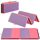 Soozier Folding Gymnastics Tumbling Mat - Exercise Mat with Carrying Handles for Yoga - MMA - Martial Arts - 4' W x 6' L x 2" D-Cartwheel mat perfect for tumbling, exercise programs, pilates, stretching, yoga, martial arts, gymnastics, daycare activities, and more 
