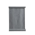Manhattan Comfort Franklin 60" Modern Fireplace - Black and Grey - Set of 2-Electric Fireplace with Remote Control for Changes on Visual Glow and Heat. Flame Control on 3 Levels: Low, Medium, High. Fireplace Appearance Ranges from Low Logs Glow to High Logs glow