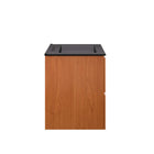 Modway Scenic 24" Wall-Mount Bathroom Vanity - Cherry/Black-Ceramic Sink Basin