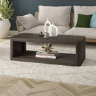 Hudson&Canal Kellan 47"W Rectangular Coffee Table - Alder Brown-Finished in wood-look alder brown