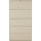 Staples Lateral File Cabinet, 5-Drawer, Sand-Positive interlocking system prevents tipping