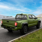 Outsunny 6 ft So ft Tri-Fold Truck Bed Tonneau Cover-Rust-resistant aluminum frame for stable support
