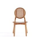Manhattan Comfort Versailles 18.5" Industry Chic Round Back Dining Chair - Nature - Set of 2-Seat Made from Plywood