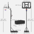 Soozier Portable Basketball Hoop with 43" Backboard and Fillable Base-Includes free weight bag, holds up to 66lbs (30kg) sand (without filling)
