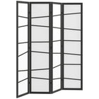 HOMCOM 4 Panel Freestanding Room Divider - White-Transform your living space effortlessly with our four-panel folding room divider 
