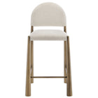 Modway Hayley Upholstered Fabric Counter Stool - Brass Cream-Fully Assembled