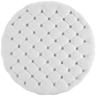 Modway Amour Upholstered Vinyl Ottoman - White-Fine Vinyl Upholstery