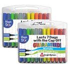 The Pencil Grip Magic Stix Triangular Markers - 24/Pack - 2 Pack-Cap can be off for up to 7 days without drying out