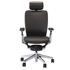 Nightingale IC2 Mid Back Task Chair With Adjustable Headrest - Black-Slow release synchronous knee tilt mechanism with dual-lever, integrated seat slide adjustment, pneumatic assist forward and recline adjustment, infinite tilt lock, pneumatic height adjustment and front tension control