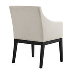 Modway Alton Fabric Upholstered Dining Armchair - Salt Black-Assembly Required