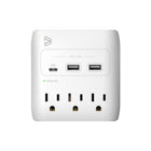 BlueDiamond 3-Outlet Wall Surge Protector + 20W USB-C PD + 2 x USB-A-3 Outlet wall plug with USB charging suitable for high usage locations