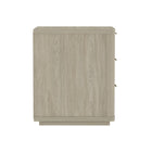 Manhattan Comfort Evelyn 20" Modern 3-Drawer Nightstand 2-Piece Set - Natural-Perfect for Bedside Storage, Lamps or Display Items