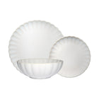 Casa Domani Solare 12-Piece Dinner Set - Cream-Made of Stoneware