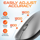 Delton K100 Wireless Slim Keyboard and Mouse Set - Silver-Conserve battery life with the auto power saver feature of our silent keyboard, which activates after 10 minutes of inactivity.