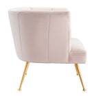Modway Veronica Channel Tufted Performance Velvet Armchair - Pink-Dense Foam Padding
