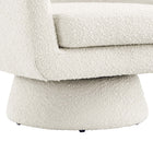 Modway Astral Boucle Fabric Swivel Chair - Ivory-8