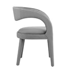 Modway Pinnacle Performance Velvet Dining Chair - Grey - 2 Pack-7