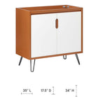 Modway Energize 36" Bathroom Vanity Cabinet - Cherry/White-9