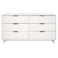 Manhattan Comfort Granville 55.04" Modern Double Wide Dresser - White-Modern- Contemporary with a taste of Glam - Double Wide Dresser for Bedroom Use.