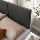 Modway Lindee Boucle Fabric Full Headboard - Slate-Boucle Fabric Upholstery