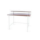 Can-Bramar 47.2" Modernatta Working Desk - Matte White/Light Walnut-The piece features easy-care melamine veneer laminate surfaces and durable powder-coated metal frame construction. This desk match with our bookcase shown on the picture (HP20905-MWLW) . Includes clear and brief assembly instructions