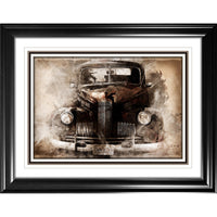 Antique Car - Framed Print - 36" x 28"-High-quality art print professionally matted and framed