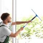 Gritt Commercial Window Washing Kit - 18" Swivel Window Squeegee - 20" Pole Handle - 2 Pack-Lightweight plastic construction minimizes user fatigue