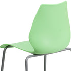 Flash Furniture HERCULES Series Green Stack Chair with Lumbar Support & Silver Frame-Curved Back supports lower back