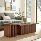 Modway Render Nesting Coffee Tables - Walnut - Set of 2-Nature-Inspired Laminate