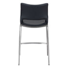 Zuo Ace Counter Stool - Black/Silver - Set of 2-3 year limited warranty