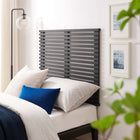 Modway Render Wall Mount Twin Headboard - Charcoal-Smooth Wood Grain Laminate