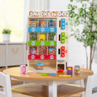 Melissa & Doug Wooden Vending Machine Play Set-Vending machine (no batteries required) measures 17 in x 12.5 in x 5.5 in and is a fun way to teach cause-and-effect and encourage imaginative play, sorting, counting, letter recognition, and other developmental skills