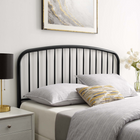 Modway Nova Metal Full Headboard - Black-Powder Coated Iron Construction