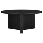 Hudson&Canal Anders 36"W Round Coffee Table - Black Grain-Table is made of high-quality and durable MDF materials