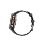 Garmin fēnix 8 Pro Multisport GPS Smartwatch - 47 mm - Titanium with Graphite/Black Silicone Band-BUILT-IN SPEAKER AND MICROPHONE - Use LTE network connectivity to make and take calls directly from your watch, without carrying your smartphone along. Plus, watch functions can be controlled with phone-free voice commands — or use your smartphone’s voice assistant to respond to text messages and more.
