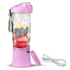 Total Chef Cordless Portable Blender - 20 oz - Lilac Pink-Fast-flowing drinking spout with spill-proof locking cover