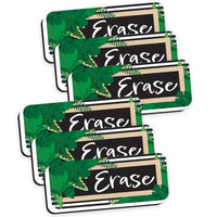 Ashley Productions Magnetic Whiteboard Eraser - Boho Style Leaves with Border - 2" x 5" - 6 Pack-Attractive whiteboard eraser for classroom decoration