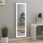 HOMCOM LED Full Length Mirror with 3 Colour Lighting - 21" W x 64" H - White-Memory function saves your previous lighting setting for added convenience 