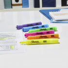 Sharpie Accent Chisel Tip Tank-Style Highlighters - Assorted Colours - 4 Pack-Assorted colours include yellow, blue, orange, and pink