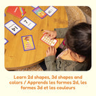 The Fidget Game 2D & 3D Shapes & Colours Card Pack-Includes 2 unicorn cards, 2 gremlin cards, 80 shape cards, answer cards and instructions