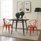 Modway Promenade Dining Chair - Red - 2 Pack-Powder Coated Steel